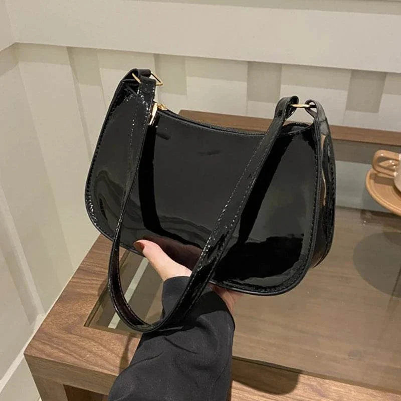 Minimalist PU Leather Shoulder Bag for Women - pink