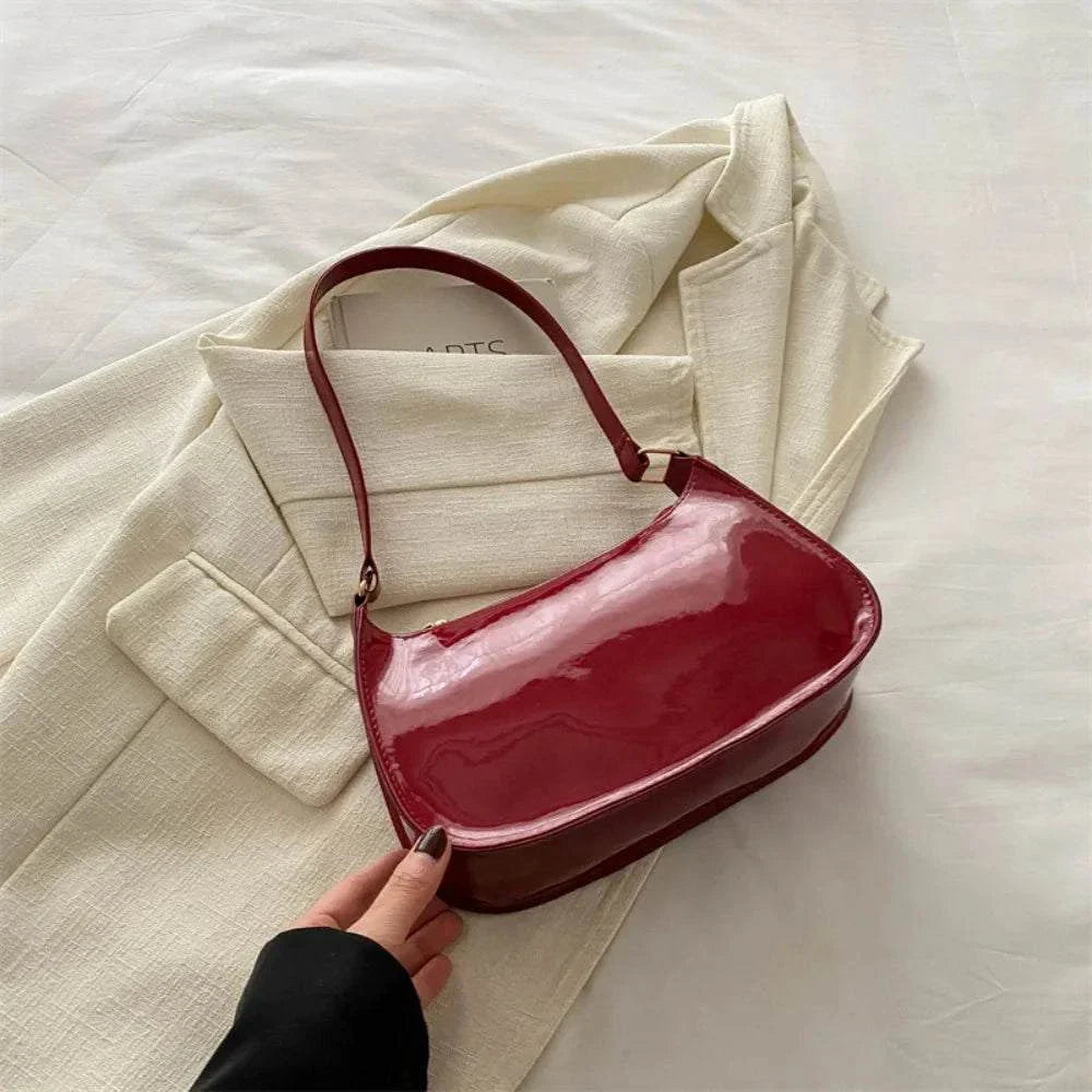 Unisex PU Leather Crossbody Bag – Everyday Casual Loo - Red