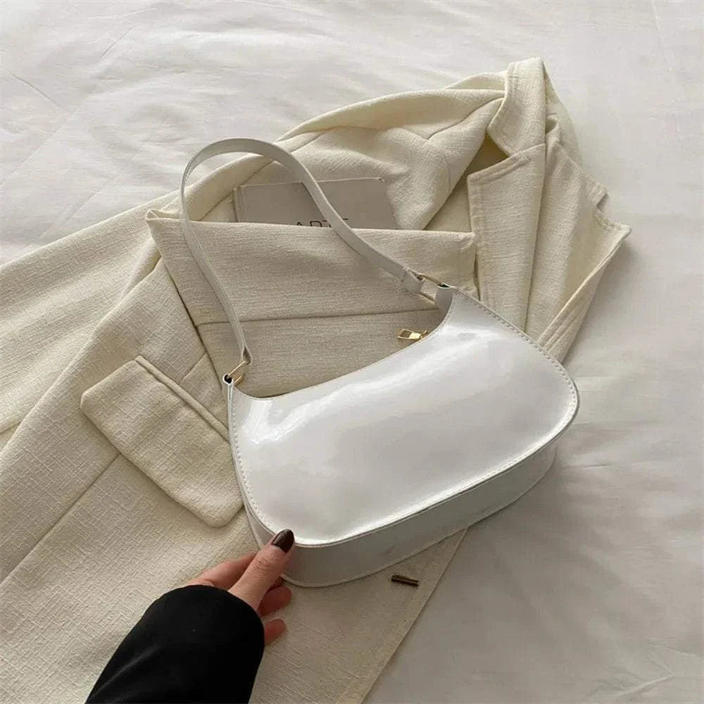 Unisex PU Leather Crossbody Bag – Everyday Casual Loo - White