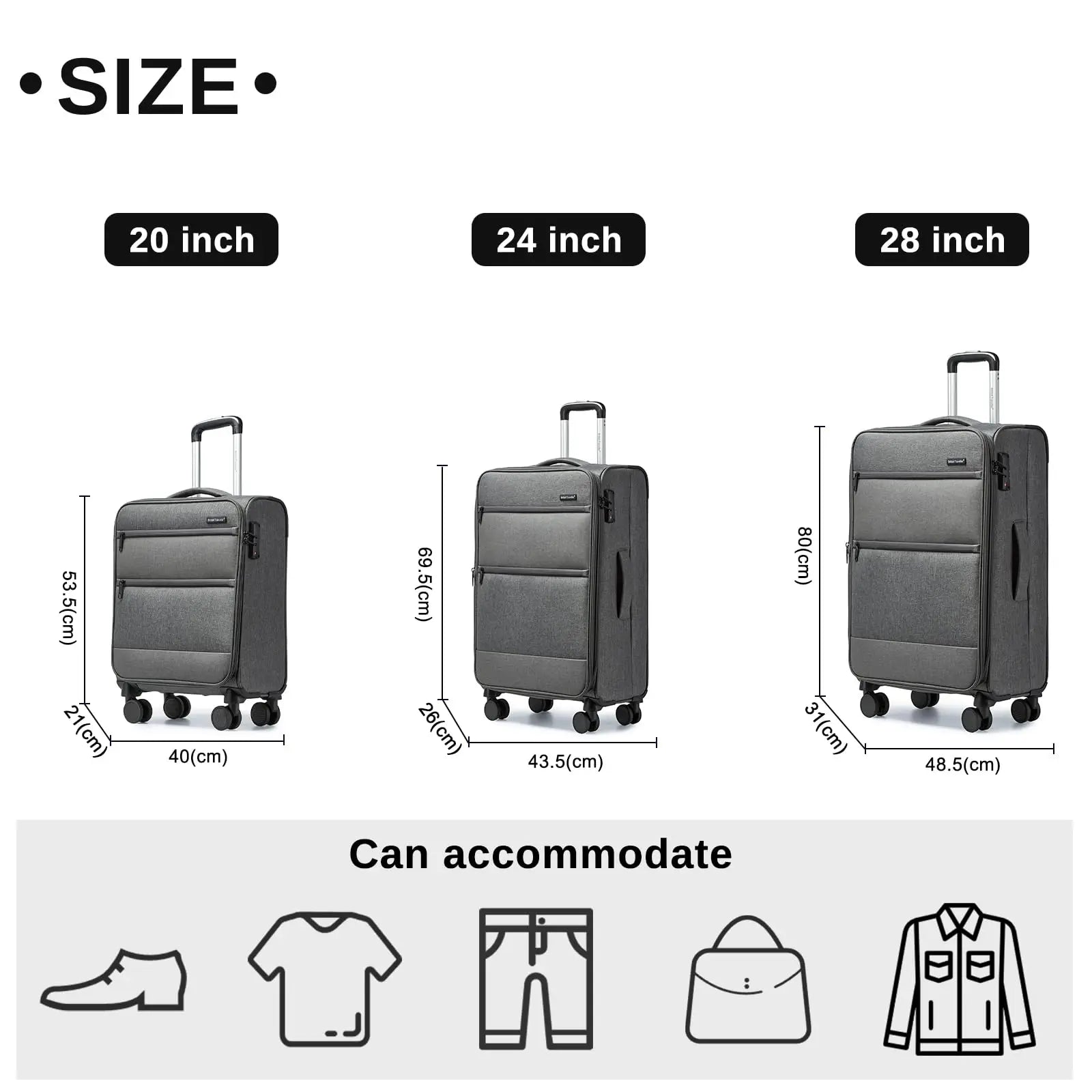 Traveler's Lightweight Spinner Suitcase