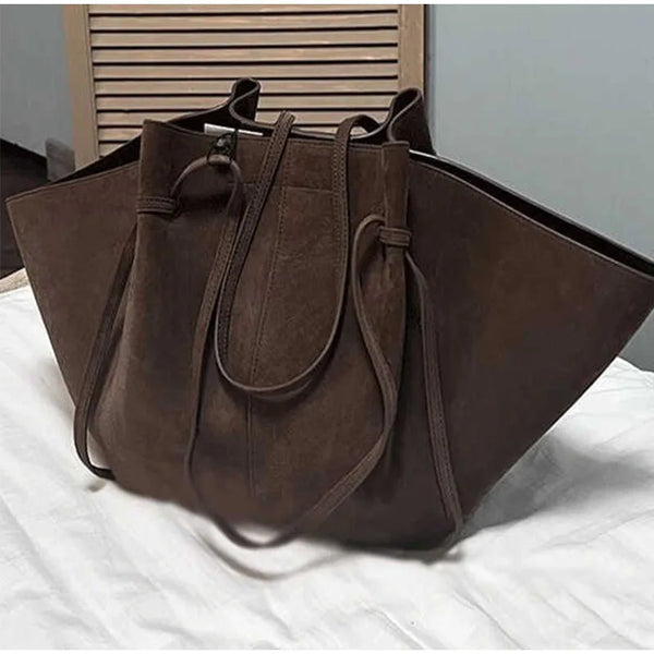 Chic Suede Shoulder Tote