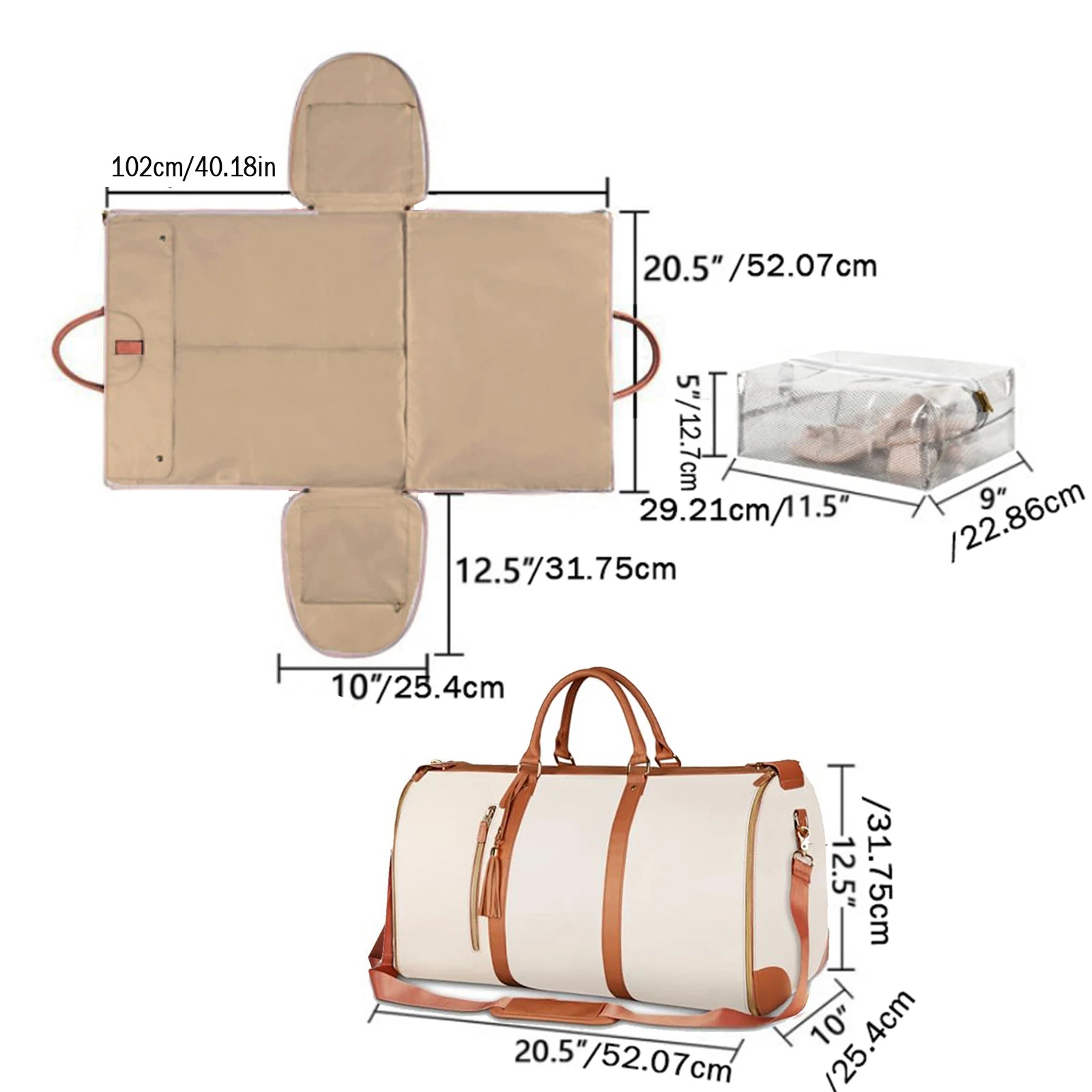 Chic Foldable Travel Duffel