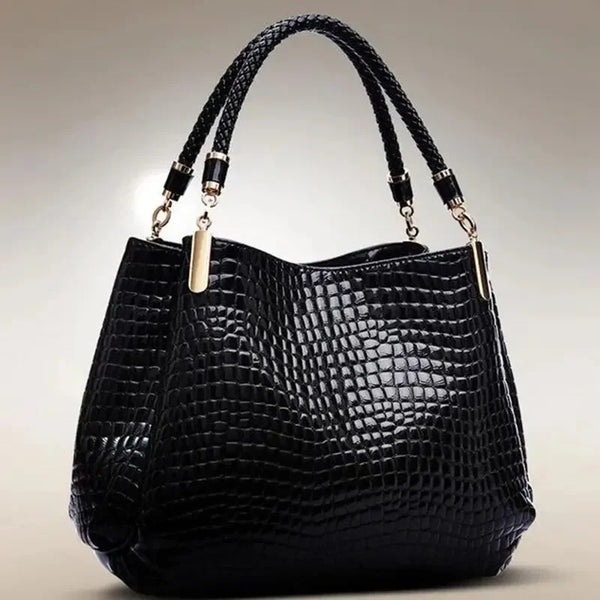 Stylish Crocodile Shoulder Tote
